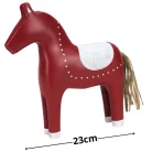 Piros-fehér fa ló 23cm
