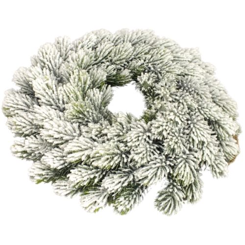 Zúzmarás koszorú fenyő 30cm