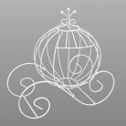 Fém tökhintó fehér 30x15cm