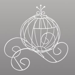 Fém tökhintó fehér 30x15cm