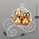 Fém tökhintó fehér 30x15cm