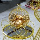 Fém tökhintó arany 30x15cm