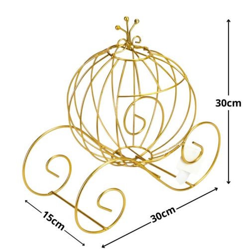 Fém tökhintó arany 30x15cm