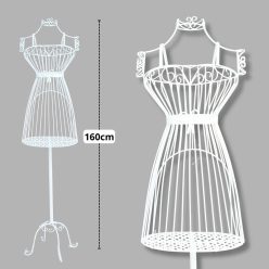 Fém próbababa - fehér 160cm