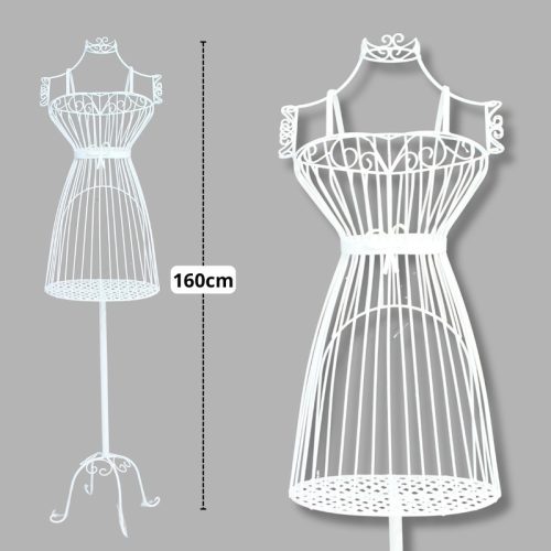 Fém próbababa - fehér 160cm