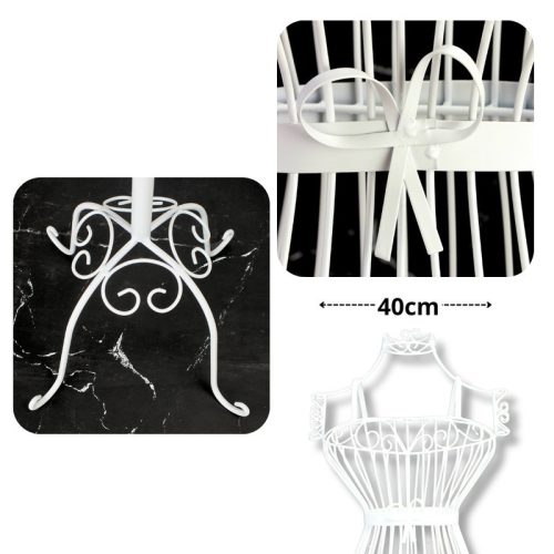 Fém próbababa - fehér 160cm