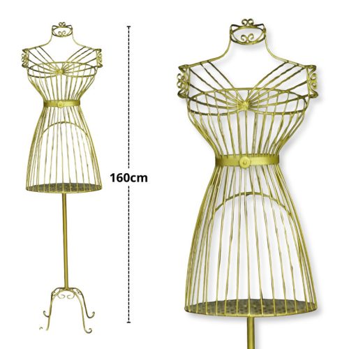 Fém próbababa - arany 160cm