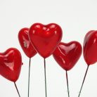 Szív pick piros  3,5x4cm 5db/cs.