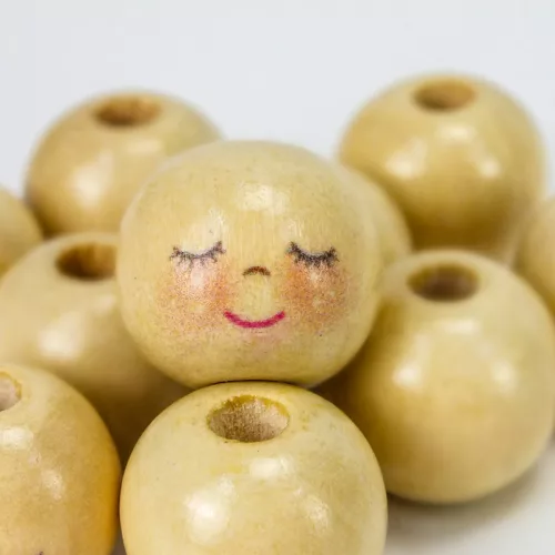 Fagolyó festett arccal - alvó 20mm 10db/cs