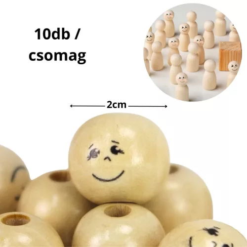 Fagolyó festett arccal - fiú 20mm 10db/cs