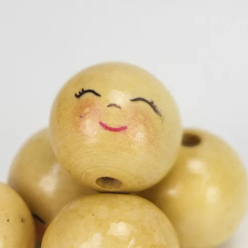 Fagolyó festett arccal - mosolygós 20mm 10db/cs