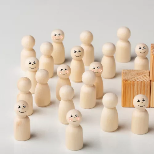 Fagolyó festett arccal - mosolygós 20mm 10db/cs