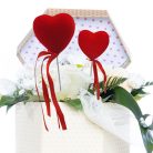 Beszúrós bársony szív 4,5cm 12db/csomag