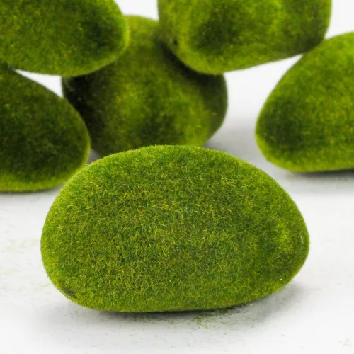 Dekoratív moha kövek 6db/cs