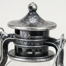 Ledes lámpás mécses - ezüst