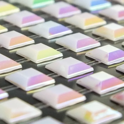 Gyöngyházas öntapadós kockák 200db/lap - fehér