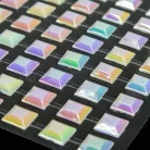 Gyöngyházas öntapadós kockák 200db/lap - fehér