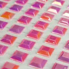 Gyöngyházas öntapadós kockák 200db/lap - rózsaszín