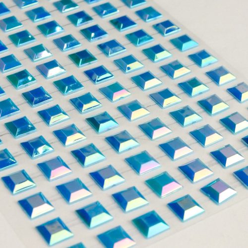 Gyöngyházas öntapadós kockák 200db/lap - türkiz