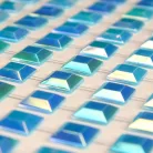 Gyöngyházas öntapadós kockák 200db/lap - türkiz