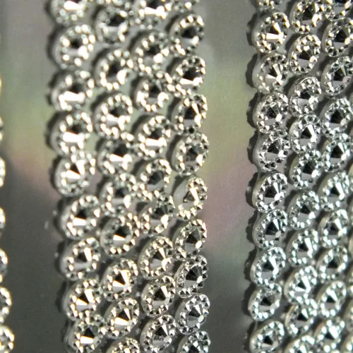 Öntapadós strassz csíkok - ezüst