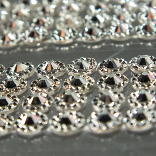 Öntapadós strassz csíkok - ezüst