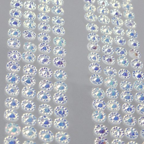 Öntapadós strassz csíkok - fehér