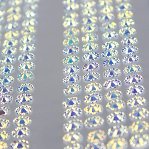 Öntapadós strassz csíkok - fehér