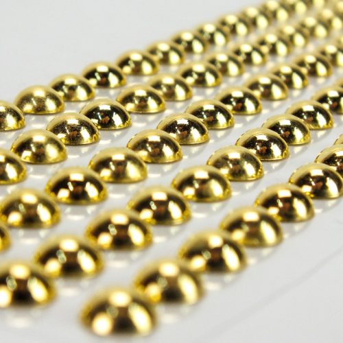 Öntapadós flitter gyöngyök 140db/lap - arany nagy