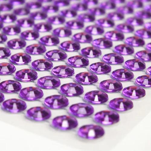 Öntapadós strassz gyöngyök 260db/lap - lila