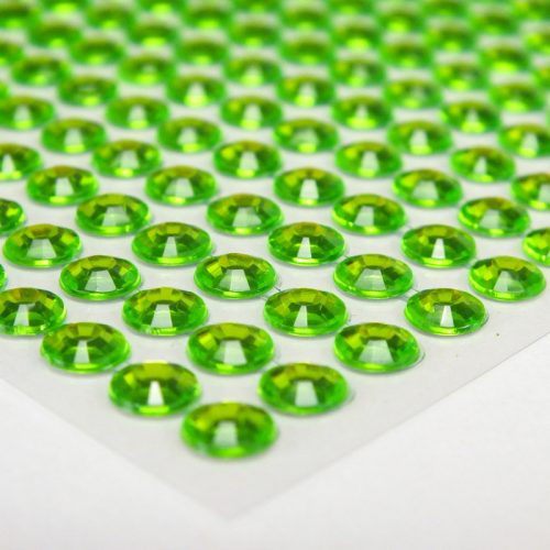 Öntapadós strassz gyöngyök 260db/lap - lime