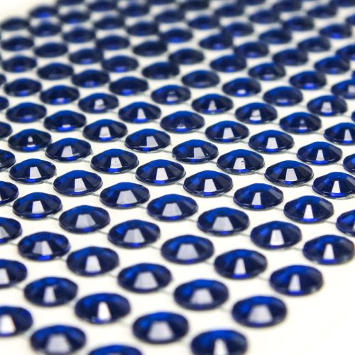 Öntapadós strassz gyöngyök 260db/lap - sötétkék