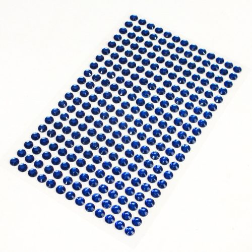 Öntapadós strassz gyöngyök 260db/lap - sötétkék