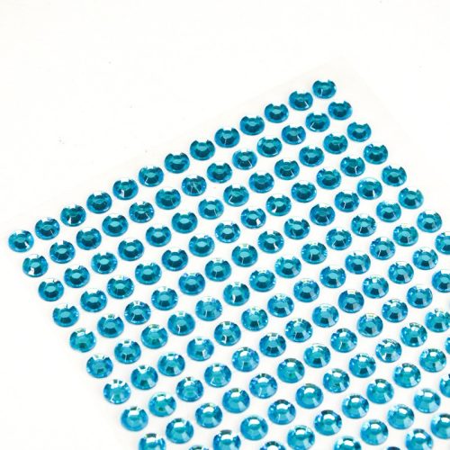 Öntapadós strassz gyöngyök 260db/lap - türkiz