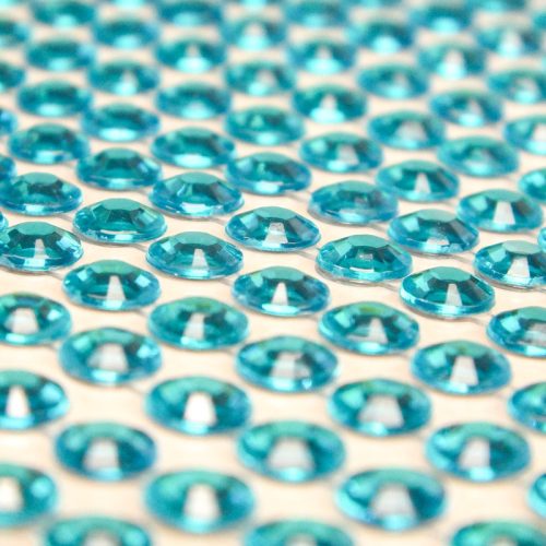 Öntapadós strassz gyöngyök 260db/lap - türkiz