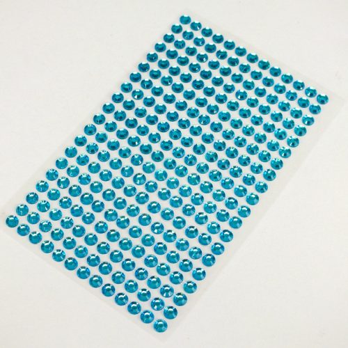 Öntapadós strassz gyöngyök 260db/lap - türkiz