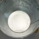 Fehér bádog kaspó 11x10cm