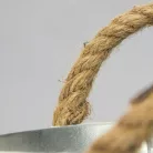 Fehér bádog kaspó 11x10cm