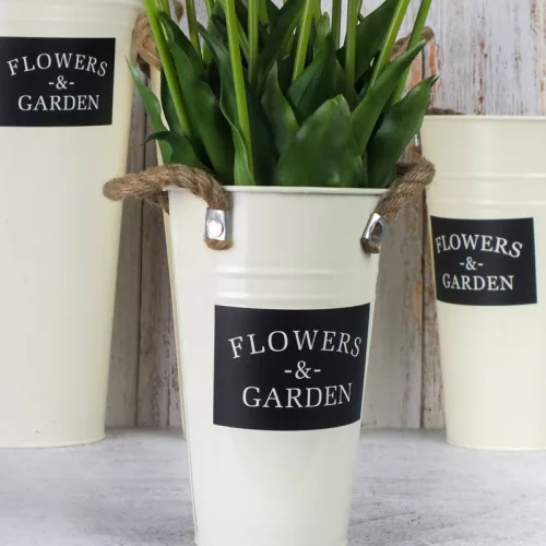 Bádog váza 12x20cm