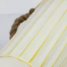 Bordázott bádog váza krém 15x25cm