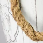 Bordázott bádog kaspó 13x12cm - fehér