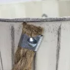 Bordázott bádog kaspó 13x12cm - krém