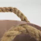 Bordázott bádog kaspó 13x12cm - púder