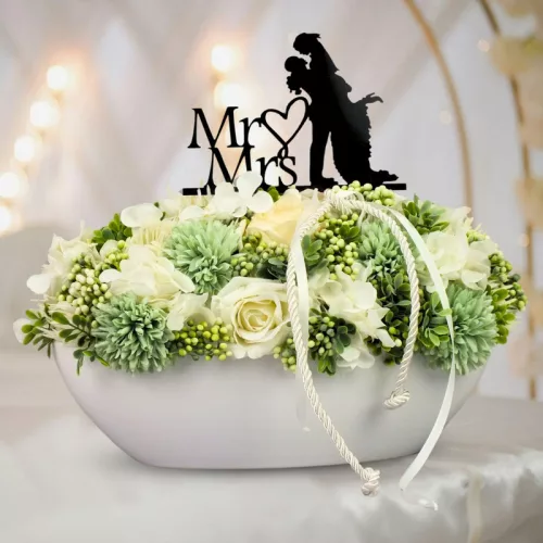 Fehér dekor tál 30x8,5cm