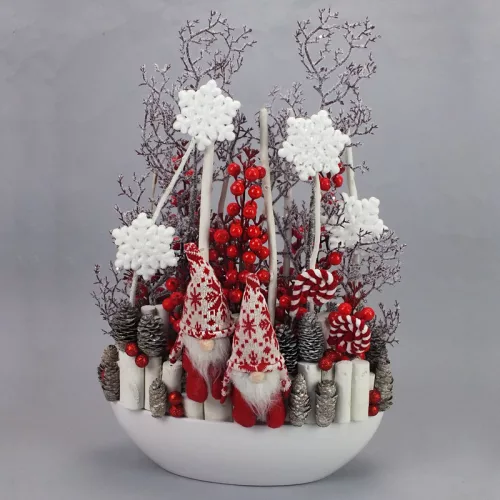 Fehér dekor tál 30x8,5cm