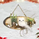 Akasztós fa szelet ovál