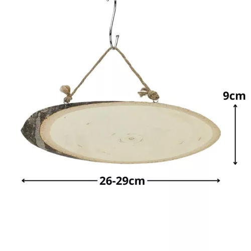 Akasztós fa szelet ovál