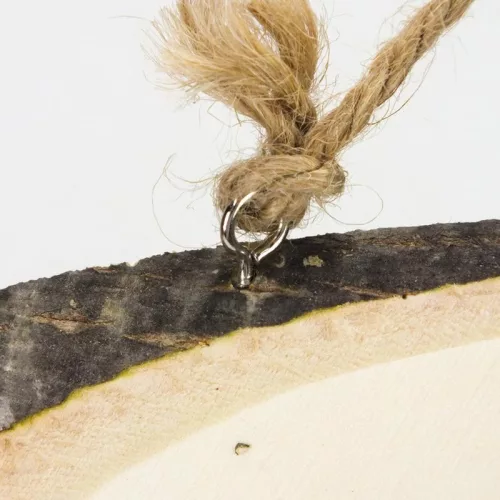 Akasztós fa szelet ovál