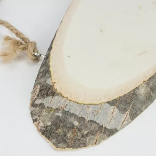 Akasztós fa szelet ovál