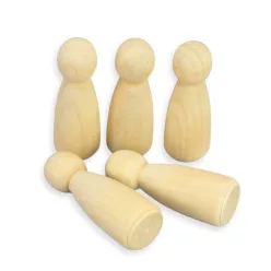 Natúr fabábu lány 2,3x6,6cm 5db/csomag